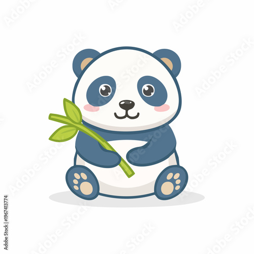 Süßer Panda mit Bambus