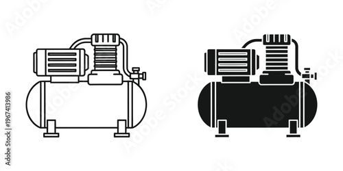 Comparison of air compressors with different tank designs and motor styles