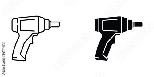 Comparison of a standard drill and a heavy-duty drill design in black and white