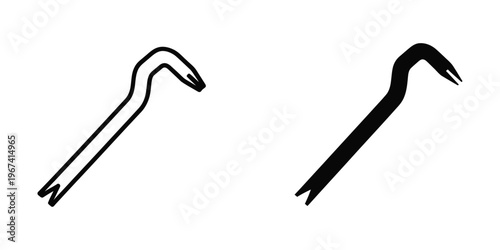 Comparison of two differently styled bird silhouettes in flight