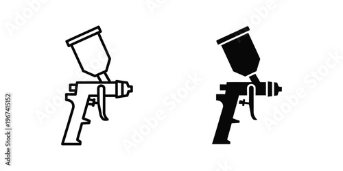 Comparison of two different spray gun designs for painting or coating applications