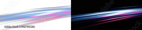 Fotografía Futuristic glowing speed lines and light streaks for motion effects and creative