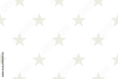 Seamless vector pattern with light almost white beige stars isoalted background in retro style. Patriotic USA design perfect for Independence Day, textiles, wrapping paper Vintage themed decorations.