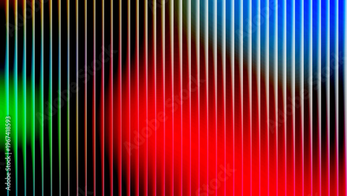 Abstract vertical lines background, colorful gradient stripes with red and blue light, modern geometric pattern for digital screen displays