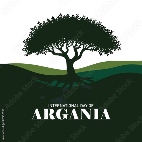 International Day of Argania banner, poster, card and background design.