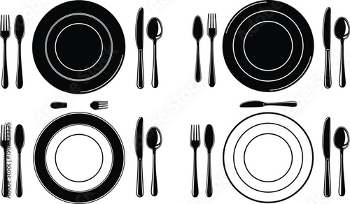 Two black silhouette lobsters, one front view and one back view, for seafood designs.