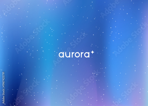 Aurora Light Gradient. Borealis Gradient Blur. Northern Aurora Light. Green, Blue And Purple Abstract Sky. Futuristic Cosmic Banner With Nebula Overlay. Night Poster With Holographic Gradation Color.