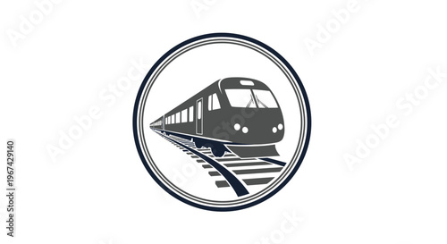 High Speed Train on Railway Tracks - Modern Transportation Concept