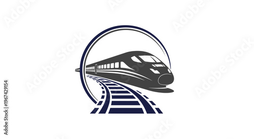 High Speed Train Traveling on Railway Tracks - Modern Transportation