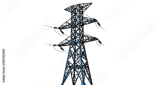 High Voltage Transmission Tower Infrastructure Energy Distribution
