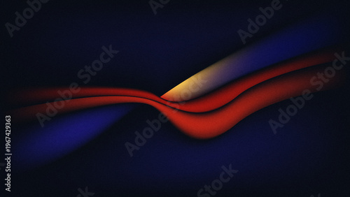 Cuadro en lienzo Dark Fluid Wave Gradient Background for Website Hero Section and UI Design