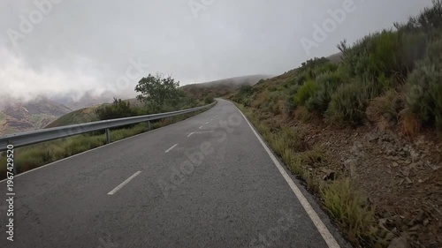 Montes de Leon - LE-142 mountain road between Manjarin and El Acebo, municipality of Molinaseca, El Bierzo, province of Leon, Spain