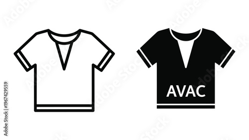 Comparison of a plain t-shirt and an avac branded sports t-shirt design