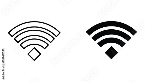 Comparison of traditional and modern wireless network signal icons