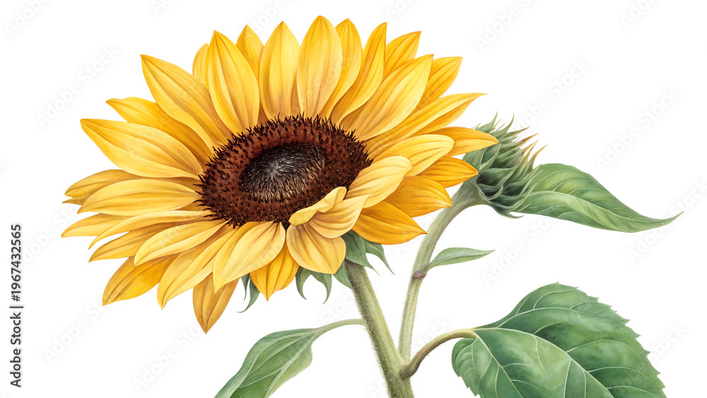 Obraz premium sunflower isolated on transparent background