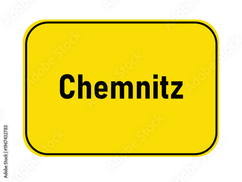 Ortseingangsschild chemnitz