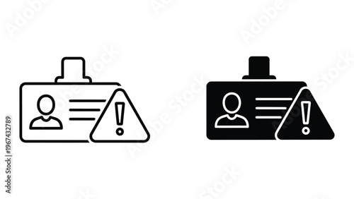Comparison of individual and group risk alert symbols in briefcase icons