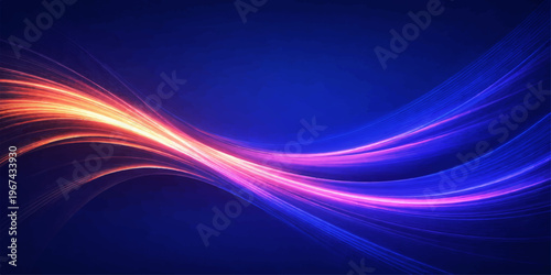 Futuristic flowing blue waves and purple energy lines create a glowing abstract motion design with a fractal texture for a light backdrop wallpaper