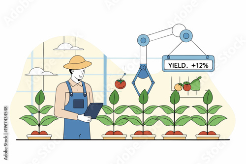Farmer utilizes robotic arm and technology to improve crop yield