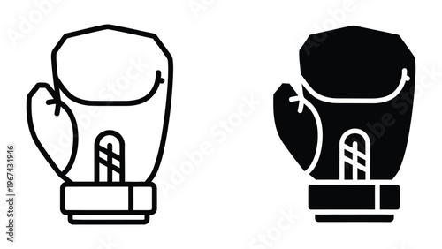 Contrast illustration of boxing gloves with a subtle lightbulb design element