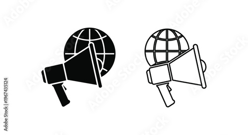Megaphone Global Communication Symbol Vector