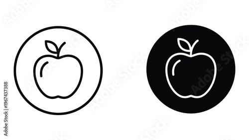 Contrast of apple icons with different background styles for design inspiration
