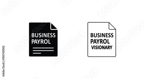 Business Payroll Visionary Documents Vector