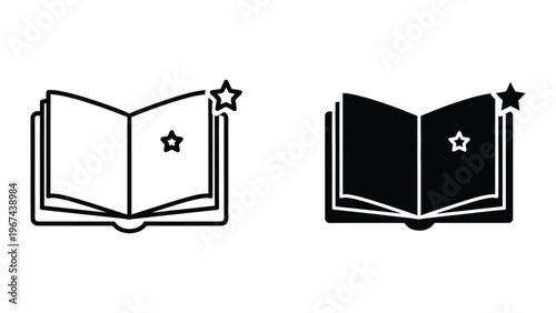 Contrast between an open book with a blank page and one filled with content