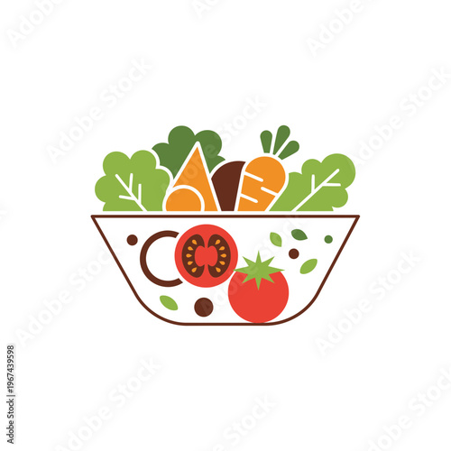 Fresh and healthy salad bowl with various vegetables and ingredients for a nutritious meal.