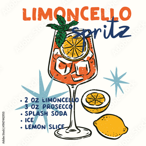Limoncello Aperol spritz artwork for for t-shirt. Summer print.  Summer food poster design. fruit club print design. summer fruit food prints. women's girl's tee shirt tops sweatshirt use this print. 