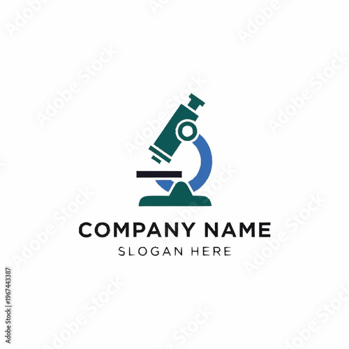 Microscope Logo Design with Scientific Precision and Modern Aesthetic.