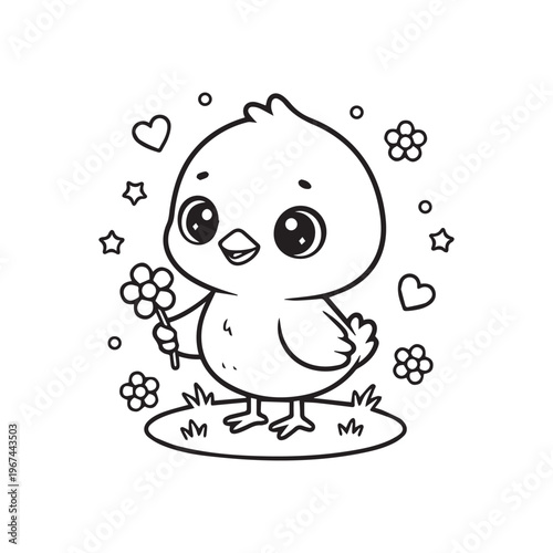 Bold and Easy Cute Easter Coloring Pages