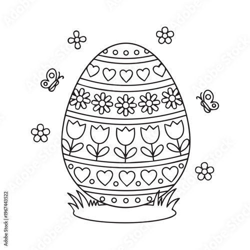 Bold and Easy Cute Easter Coloring Pages