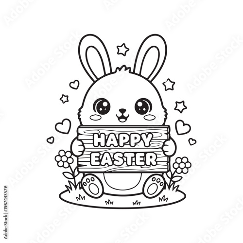 Bold and Easy Cute Easter Coloring Pages