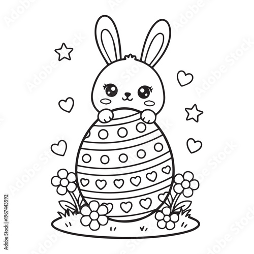 Bold and Easy Cute Easter Coloring Pages