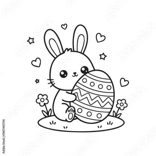 Bold and Easy Cute Easter Coloring Pages