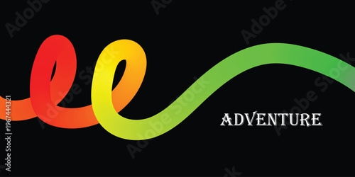 Vibrant and flowing abstract ribbon creating a dynamic visual representation of progress, connection, and an exciting journey of growth and innovation