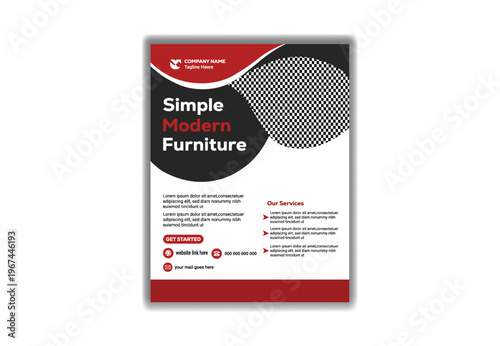 Simple modern furniture flyer cover design