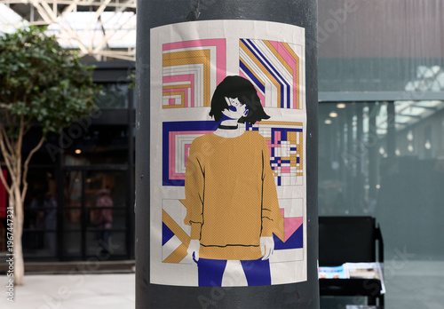 Mockup of guerrilla poster in a London Setting