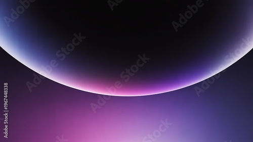 Curved Arc of Bright White and Purple Light Over Dark Abstract Surface background