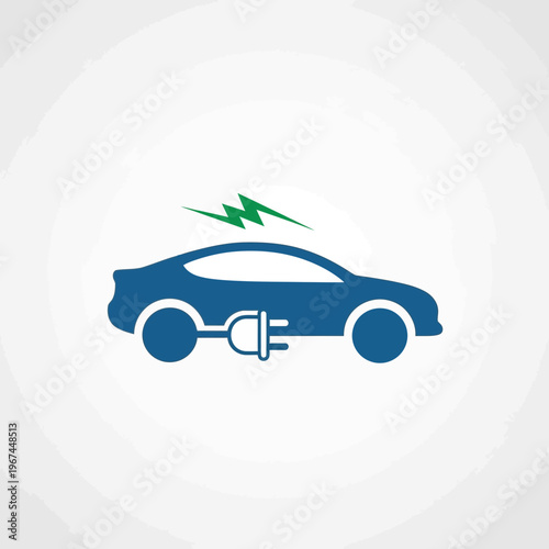 Electric vehicle charging station ecofriendly transportation green energy concept sustainable future.