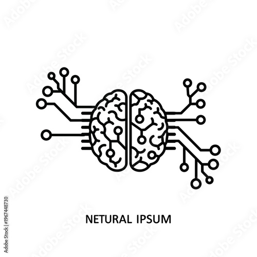 Digital brain illustration representing artificial intelligence and neural networks concept.