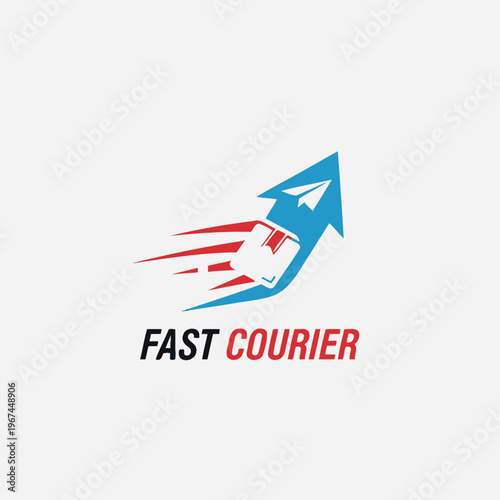 Free Download Fast Courier Logo Delivering Packages with Speed and Efficiency. - GFXLoad
