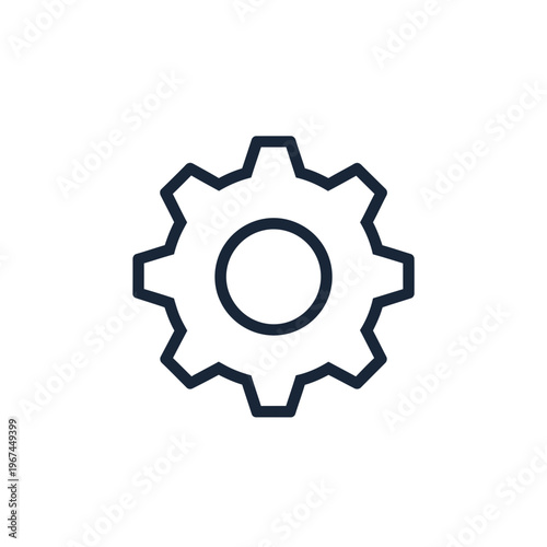 Gear icon representing settings and configurations for various applications and systems.