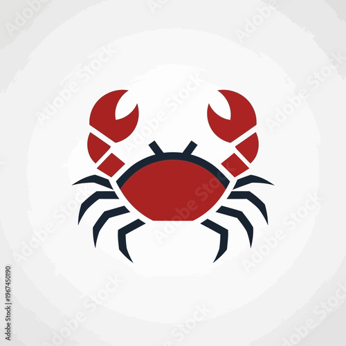 Red crab illustration on white background perfect for marine life concepts and designs.