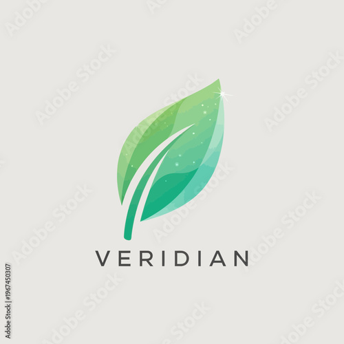 Veridian Leaf Logo A Vibrant Symbol of Nature and Growth.
