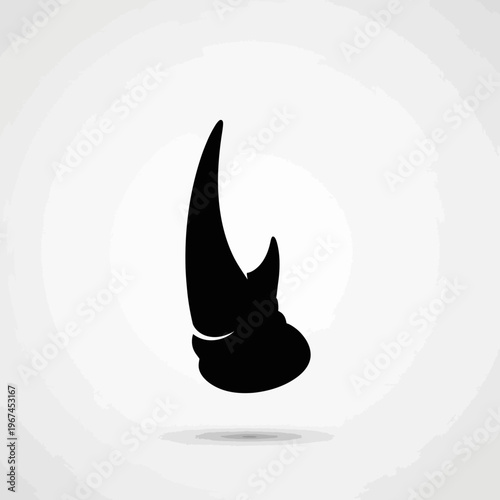 Silhouette of a rhinoceros horn a symbol of strength and wildlife 1.