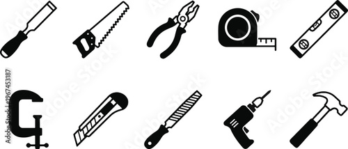 A collection of tools for construction and repair