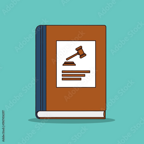 Legal Textbook Depicting Law and Justice System for Education and Study.