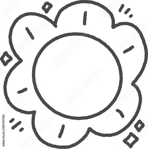 선으로된 꽃 모양 프레임